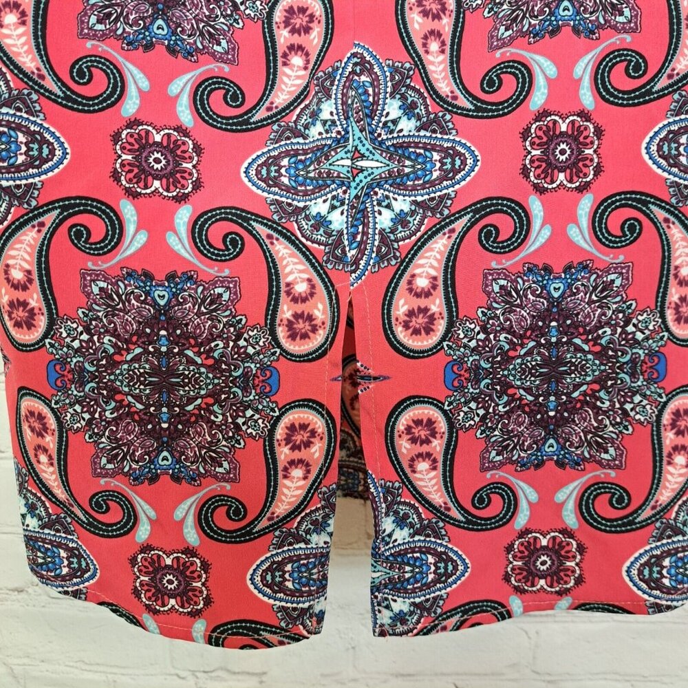 Verse Paisley Print Tank Blouse Size Medium - Picture 6 of 8